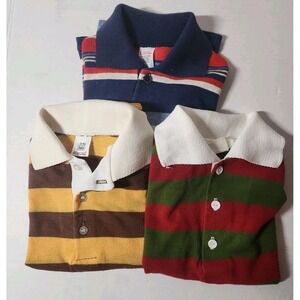 Sears Boys Vintage Shirts‎ Stripes Retro 1 LS, 2 SS  Size 6-6x